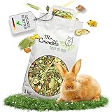 Mr. Crumble Mümmel-Mix Kaninchenfutter 1 kg – getreidefreies Kaninchen Hauptfutter für Zwergkaninchen – ohne Pellets, mit Kräutern, Gemüse, Blüten & Saaten – strukturreiches Trockenfutter
