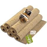 napfpower Hanfmatten für Nager (5 STK.) - Größe 100 cm x 50 cm, 5 mm Dicker Nagerteppich aus 100% Hanf - Nagermatten für Kaninchen, Hasen, Hamster - biologisch abbaubare Hanfmatte (5er Set)