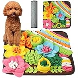 OSDUE Schnüffelteppich Hund, Futterschnüffel-Futtermatte, Hunde-Schnüffelmatte Welpen-Trainingsmatte Schnüffelspielzeug Interaktive Hundespielzeug Hunde Spielteppich für Alle Hunderassen 39x39CM