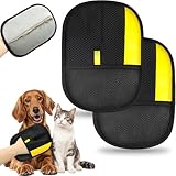 SKELUOZIEU 2PCS Fell Magnet Handschuh Fellmagnet Handschuhe Doppelseitig für Hunde & Katzen – Atmungsaktive Haustierhaarentferner mit Anti-Statik-Funktion, Wiederverwendbar zur Fellpflege im Alltag