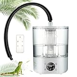 Reptilien Luftbefeuchter, 4L Großem Tank Nebelgerät für Terrarien mit Fernbedienung & 2m Schlauch und Ultraleiser ZerstäUber & Trockenlaufschutz für Amphibien, Reptilien, Nasspflanzen