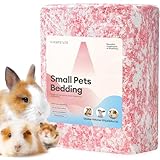 BUCATSTATE Hamster Streu 101L, Papier Einstreu für Kleintiere, Besonders Saugfähige & 99,9% Staubfrei Kleintierstreu für Meerschweinchen, Kaninchen, Haustiere, Mäuse, Rennmäuse, Nager (Pink)