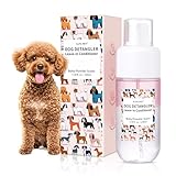 Hunde-Entwirrungsspray, Leave-in-Entwirrer & Entfilzungsspray, Babypuderduft, professionelle Pflegeformel mit Kokosöl und Jojobaöl (100 ml)