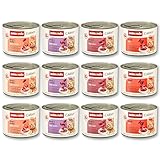 animonda Carny Adult Herzhafte Variation (12 x 200 g), Katzennassfutter für ausgewachsene Katzen, Nassfutter mit 100 % frischen, fleischlichen Zutaten, Katzenfutter ohne Getreide und Zucker