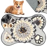 OSDUE Schnüffelteppich Hund, Futterschnüffel-Futtermatte, Hunde-Schnüffelmatte, Welpen-Trainingsmatte, Interaktive Hundespielzeug, Hunde Spielteppich für Alle Hunderassen, 63 x 43CM