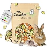 Mr. Crumble Gemüsegarten – Getrocknetes Gemüse mit Kräutern für Kaninchen, Meerschweinchen & Nager – 100 % natürliches Ergänzungsfutter – Ohne Zusätze – Gemüse-Mix 1 kg