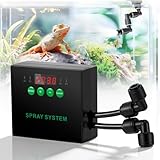 HuuppHip Intelligentes Reptilien-Benebelungssystem, Luftbefeuchter Reptilien, Nebelsystem für Terrarium mit Sprühdüsen 360° und Timer für Reptilien/Amphibien/Pflanzen/Blumen/Regenwald