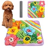 OSDUE Schnüffelteppich Hund, Futterschnüffel-Futtermatte, Hunde-Schnüffelmatte, Welpen-Trainingsmatte, Schnüffelspielzeug Interaktive Hundespielzeug, Hunde Spielteppich für Alle Hunderassen, 39 x 39CM