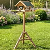 Zooprinz stabiles und wetterfestes stehendes Vogelhaus für Wildvögel – Einfacher und schneller Aufbau – Aus nachhaltig angebautem Holz – EIN schönes Zuhause für Vögel (Ohne Ablage)