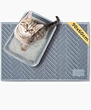 PiuPet® Katzenstreu Matte I Katzenmatte Katzenklo I Katzenklo Matte 90cm x 60cm I Katzentoilette Matte I Katzentoiletten & Zubehör | Katzenteppich | Katzenklo Matte Groß XXL | Schmutzfangmatte