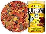 Tropical Supervit Premium Hauptfutter, Flockenfutter für alle Zierfische, 1er Pack (1 x 1 l)
