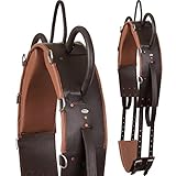 Heinick-Reitsport Qualitäts Voltigiergurt ~ Braun mit Metallinlet ~ Warmblut/Vollblut