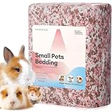 BUCATSTATE Hamsterstreu, 70 l, 99% staubfrei und geruchshemmend, Meerschweincheneinstreu, Naturpapier, Kanincheneinstreu für Käfige, Ratten, syrischer Zwerghamster, Igel (Rosarot)