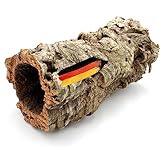 Vogelgaleria® Tolle Korkröhre aus Natur Kork-rinde für Terrarien, Nagertunnel | Nager Degu Hamster Reptilien Ratte Chinchilla Zubehör Spielzeug | Terrarium Deko | Länge 30cm; Innendurchmesser 8-13cm