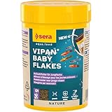 sera Vipan Baby Flakes 100 ml (56 g) | Fischfutter, Aufzuchtfutter für oberflächenfressende Jungfische | schwimmende Mikroflocken ohne Farb-/Konservierungsstoffe | fördert Wachstum & Abwehrkräfte