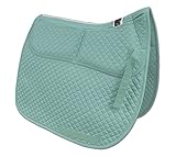 ECP Equine Comfort Products Konturierte Korrektur Dressur-Schabracke mit verstellbaren Memory Foam Shims, gestepptes Polycotton-Design, Druckentlastung für Pferde mit Swayback oder Muskelverlust