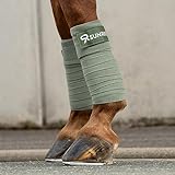 SUNRIDE Fleece Bandagen (2er Set) - weich und atmungsaktiv - zum Schutz für Sehnen und Bänder (Olive)