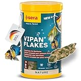 sera Vipan Flakes 1.000 ml (210 g)| Fischfutter Aquarium für Zierfische | Flockenfutter Aquarium | Fischfutter Flocken mit 4% Insektenmehl | Naturnahe Ernährung | Fördert Gesundes Wachstum